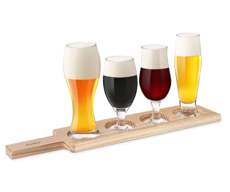 Final Touch Beer Tasting Set - Light Wood