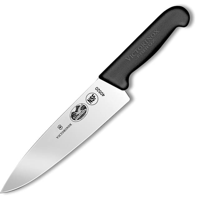 Kitchen Knives - Victorinox Fibrox Chef 8 inch Wide Knife (40520-5.2063.20)